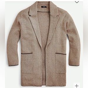 J Crew Sophie Open Front women’s Sweater Blazer in Chevron